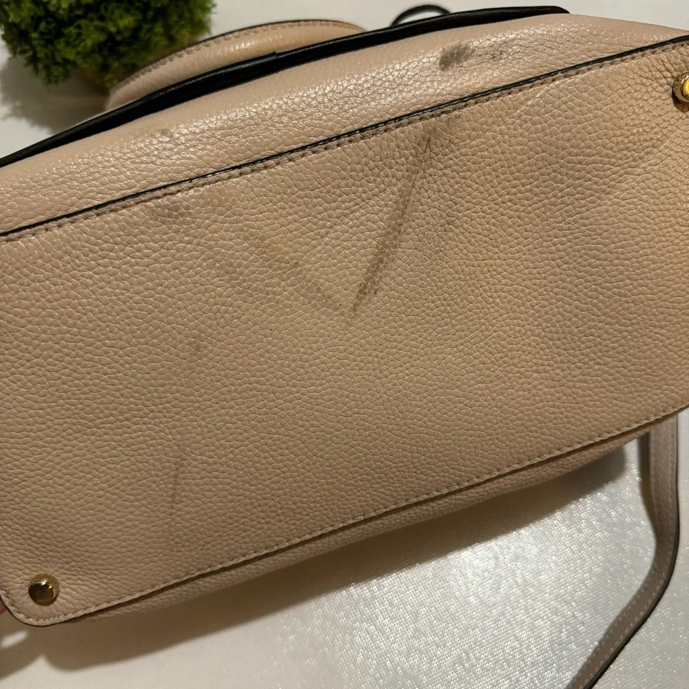 Kate Spade‎ ♠️ Ward Place Evangelie Pink Black Pebbled Leather Purse Bag